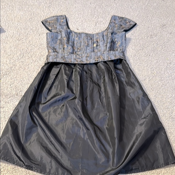 debbi O Dresses & Skirts - Debbi O. Maternity Dress Small Black Gray Gold Belted Party NWT LOFT